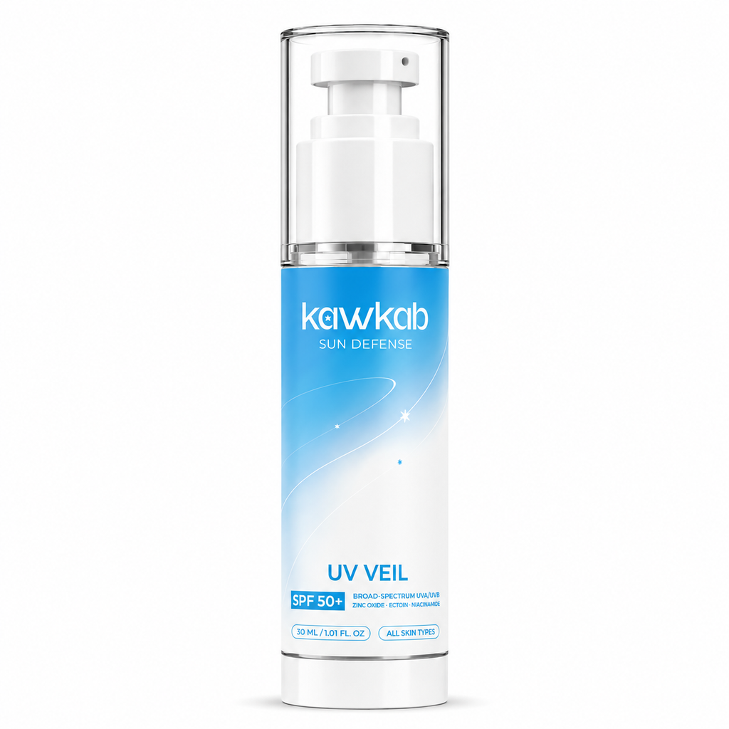 Kawkab Protect Sunscreen SPF 50+ with Zinc Oxide, Niacinamide and Ectoin, Broad-Spectrum UVA and UVB Protection, Sun defense, Lightweight Daily Sun Care, 30ml