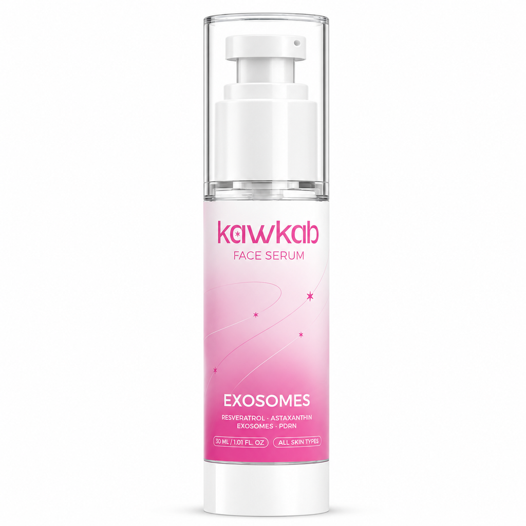 Kawkab Advanced Renewal Exosome Face Serum with PDRN, Resveratrol and Astaxanthin, Supports Firmer, Smoother and More Radiant-Looking Skin, Lightweight Formula, 30ml