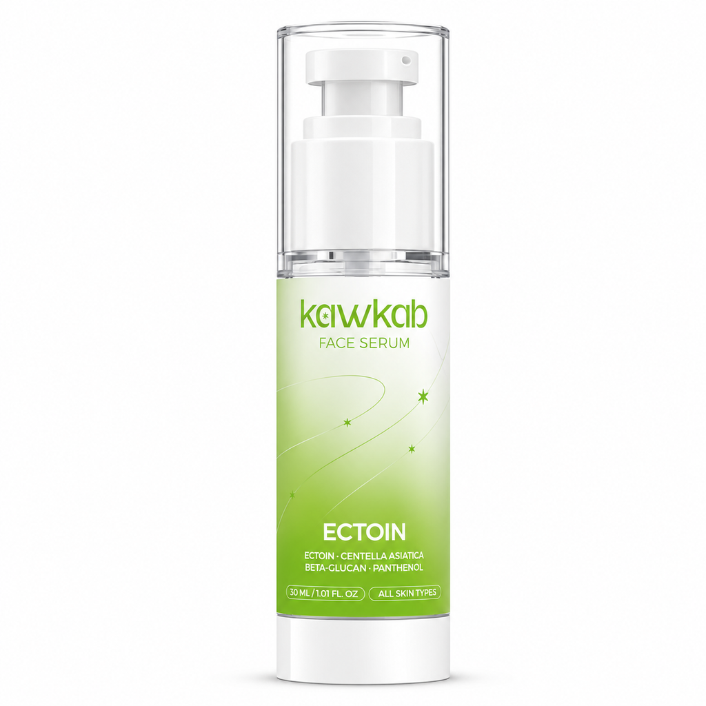 Kawkab Soothe Ectoin Face Serum with Centella, Beta-Glucan and Panthenol, Soothing Hydration and Skin Barrier Support for Sensitive and Stressed-Looking Skin, 30ml