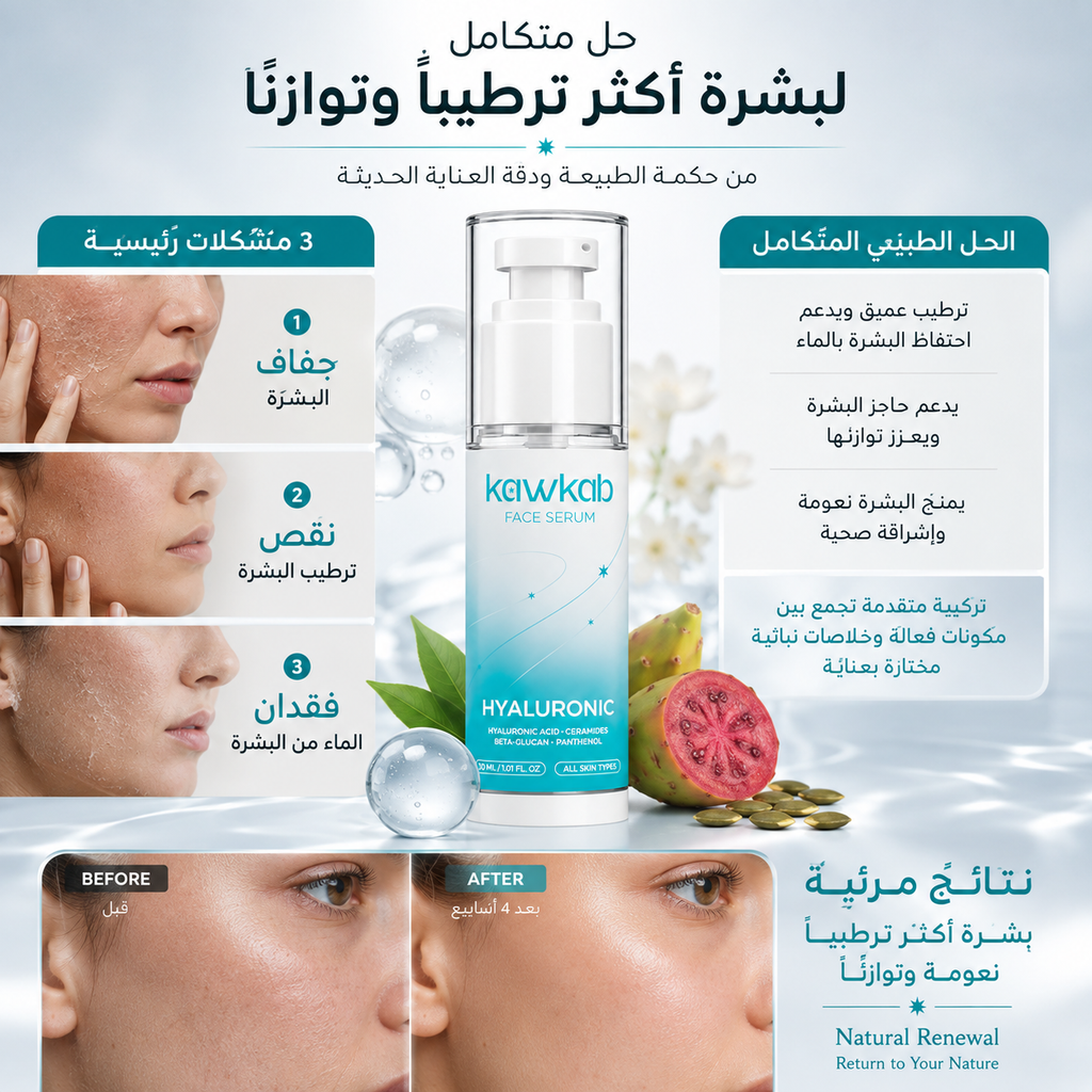 kawkab  Face Serum  Hyaluronic Acid