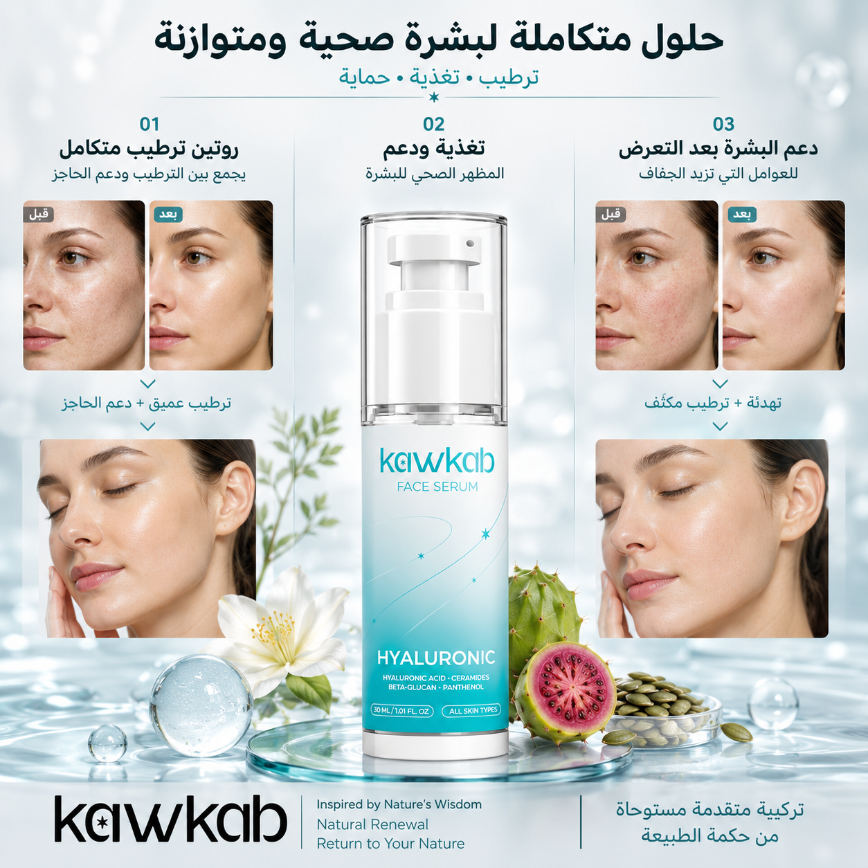 kawkab  Face Serum  Hyaluronic Acid
