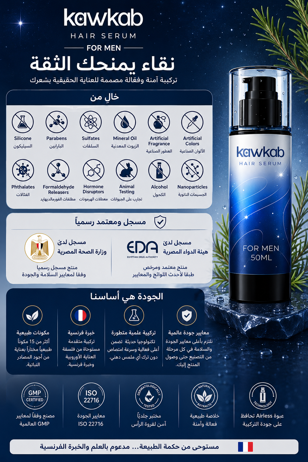 Kawkab Hair Serum for Men - سيروم الشعر للرجال
