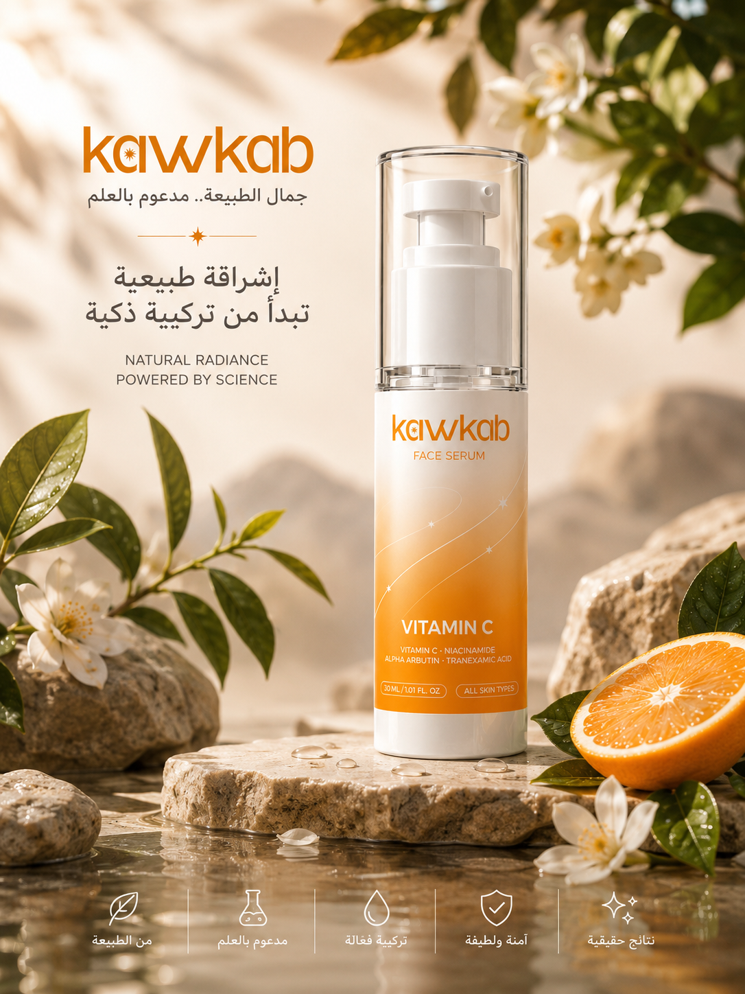 kawkab Face Serum Vitamin C 30ml